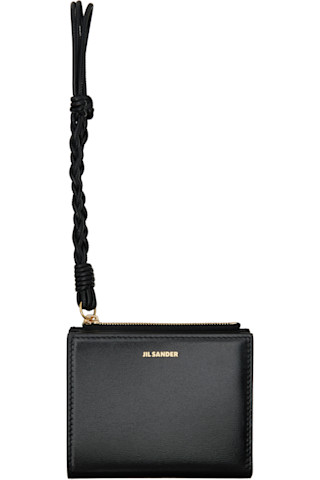 【JIL SANDER】　TANGLE ウォレット Black Tangle Mini Wallet by Jil Sander on Sale