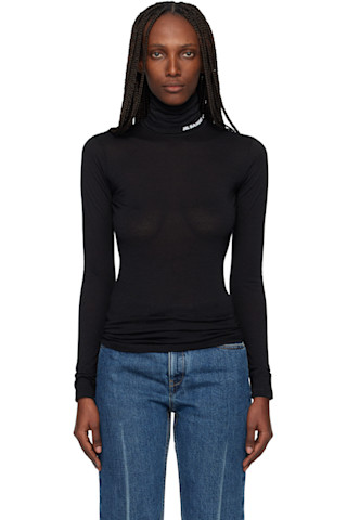 Jil Sanderのブラック ライトウェイト ウールブレンド タートルネック