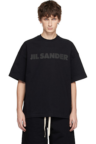 Jil Sander: Black Logo T-shirt | SSENSE Canada