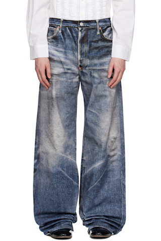 Junya Watanabe: Blue Levi's Edition Inkjet W Name Berberjin