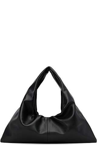 Black Anchor Small Lamb Leather Tote by KASSL Editions on Sale