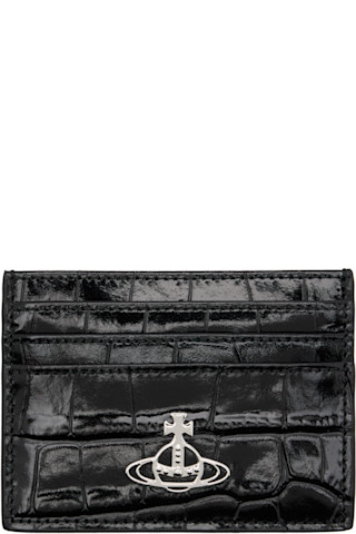 Black Flat Card Holder by Vivienne Westwood on Sale