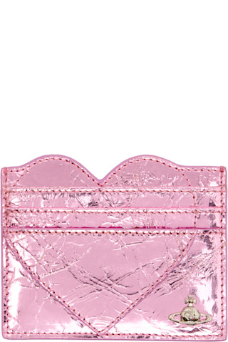 Vivienne Westwood: Pink Heart Card Holder | SSENSE