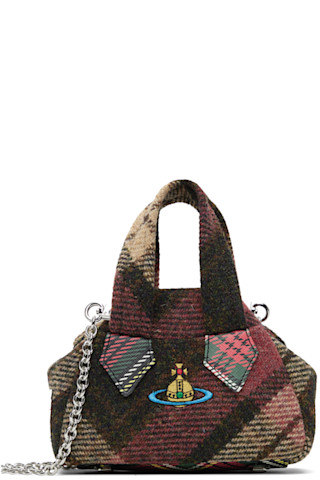 Red & Brown Archive Mini Yasmine Bag by Vivienne Westwood on Sale