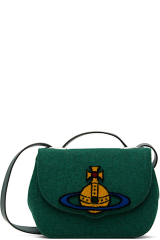 Vivienne Westwoodのグリーン ミディアム Linda クロスボディバッグが