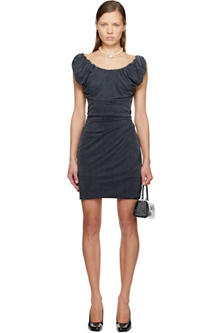 Gray Ginnie Amber Jersey Minidress by Vivienne Westwood on Sale