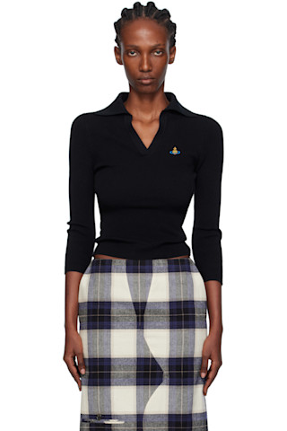 Black Marina Polo by Vivienne Westwood on Sale