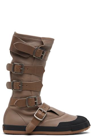 Brown Animal Pirate Boots by Vivienne Westwood on Sale