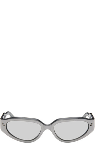 Vivienne Westwood: Silver Cat-Eye Orb Sunglasses | SSENSE Canada