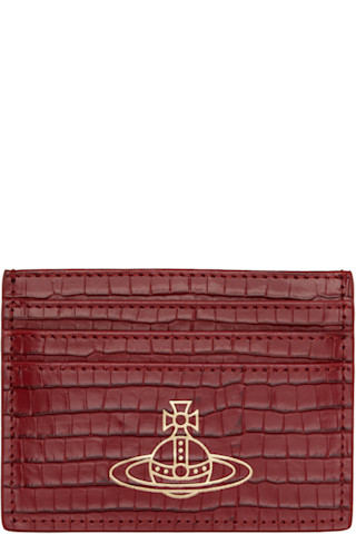 Vivienne Westwood: Red Flat Card Holder | SSENSE Vivienne Westwood: Red Flat Card Holder | SSENSE