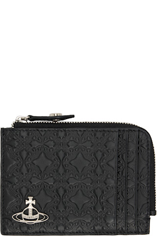 小物 vivienne westwood zip card wallet Black Zip Card Holder by Vivienne Westwood on Sale