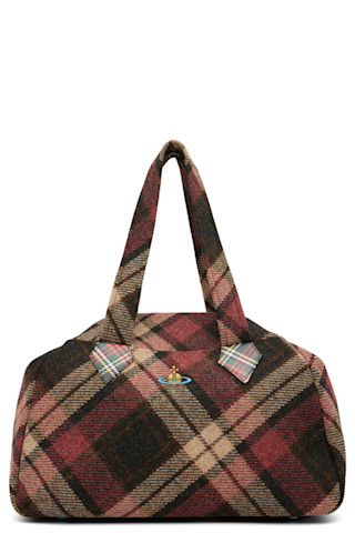 Vivienne Westwoodのレッド＆ベージュ ラージ Archive Yasmine トート