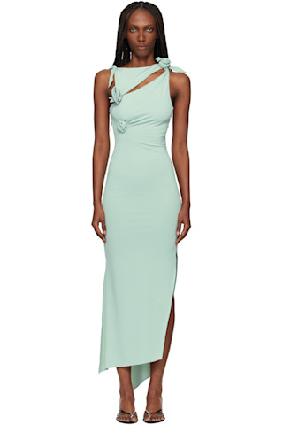Green Flower Midi Dress by Coperni on Sale Green Flower Midi Dress by Coperni on Sale
