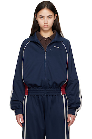 【ゆあ】digne完売品★sporty blouson navy Navy Color-Block Track Jacket by We11done on Sale