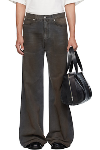 LU'U DAN: Gray Phat XL Jeans | SSENSE
