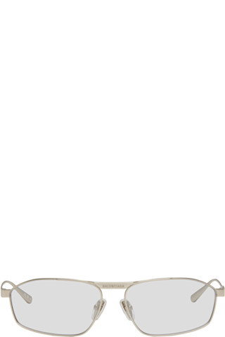 【関税込み】Balenciaga シルバー Tag 3.0 D-Frame サングラス Balenciaga: Silver Tag 3.0 D-Frame Sunglasses | SSENSE