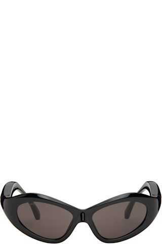 【関税込み】Balenciaga ブラック Orbit キャットアイサングラス Balenciaga: Black Orbit Cat Sunglasses | SSENSE