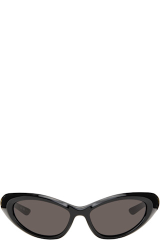 Balenciaga: Black Sporty B Round AF Sunglasses | SSENSE