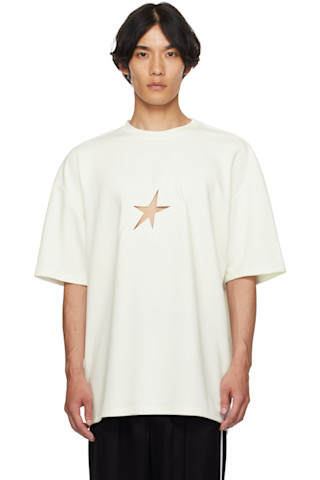 【関税込み】Mugler ホワイト Star オーバーサイズ Tシャツ Mugler: ホワイト Star オーバーサイズ Tシャツ | SSENSE 日本