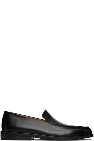 【関税込み】Marsell ブラック Mocasso スリッポン Marsèll: ブラック Mocasso スリッポン | SSENSE 日本