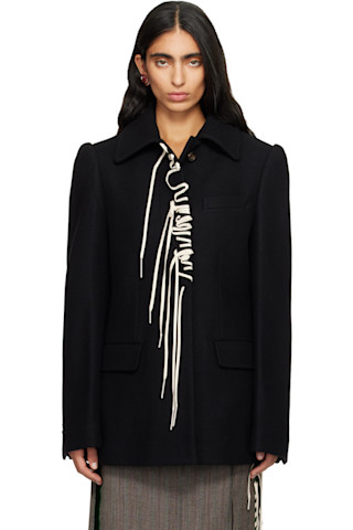Black Wool Coat by Dries Van Noten on Sale Black Wool Coat by Dries Van Noten on Sale