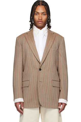 Dries Van Noten: トープ ルーズフィット テーラードジャケット