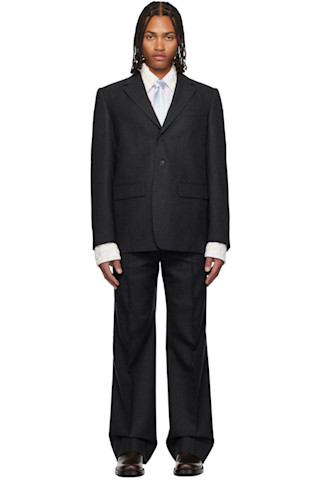 Dries Van Noten: グレー Two-Piece ウール スーツ | SSENSE 日本