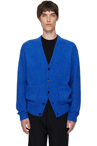Dries Van Notenのブルー アルパカ カーディガンがセール中