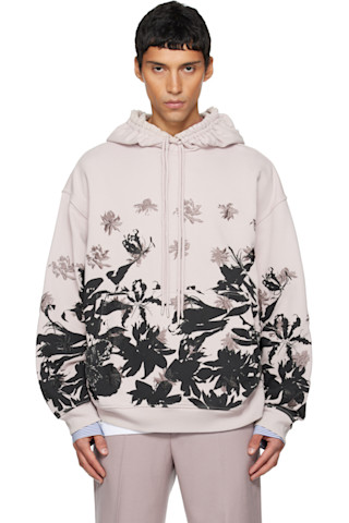 Dries Van Noten: ピンク Embroidered フーディ | SSENSE 日本