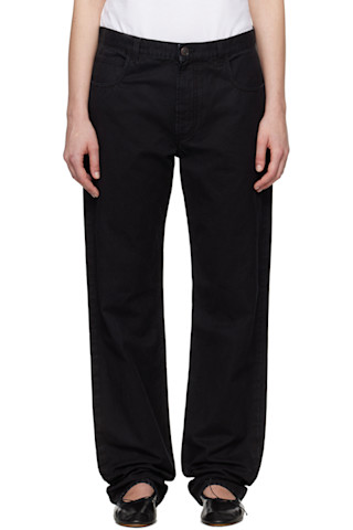 【関税&送料込】The Row Jeans Landais In Cotone The Row: Black Landais Jeans | SSENSE
