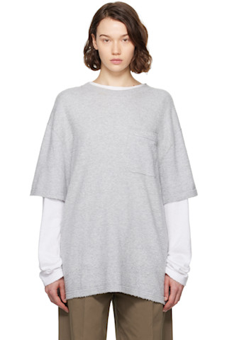 【関税&送料込】The Row Light Grey Kaddy T-Shirt In Brushed 252359F110018_1.jpg