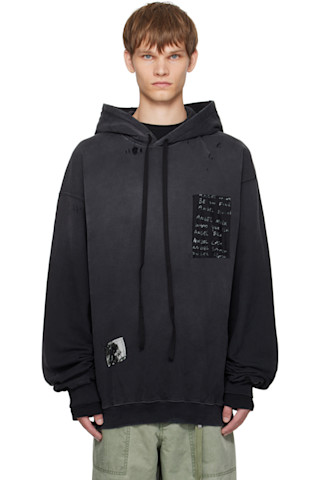 Ann Demeulemeester: Black Ollie High-Comfort Printed Patches