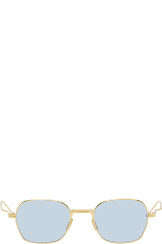 Thom Browne: Gold Titanium Sunglasses | SSENSE Canada