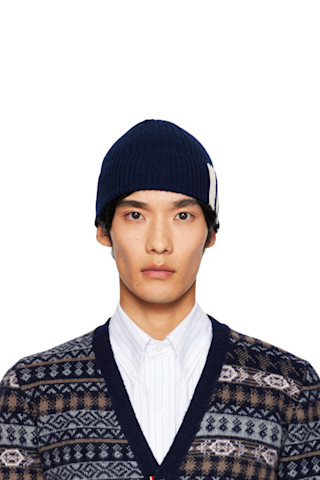 Authentic Thom Browne CASHMERE RIB 4-BAR HAT Authentic Thom Browne CASHMERE RIB 4-BAR HAT main image 2