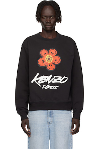 Black Kenzo Paris Futura 2000 Edition Cotton Sweatshirt by Kenzo