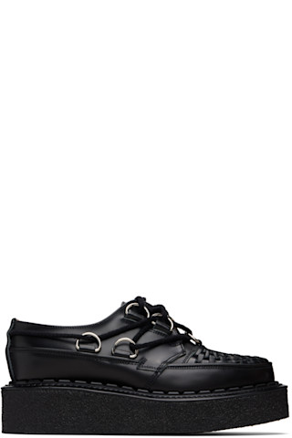 Black D-Ring Tie Skipton Derbys by George Cox on Sale