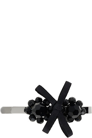 Simone Rochaのブラック Petite Bow Mini Flower ヘアピンがセール中
