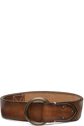 RRL ブラックレザー ベルト RRLのブラック ダブルOリング レザーベルトがセール中