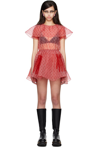 【関税込み】Poster Girl レッド As If ミニドレス As If Bodycon Fishnet Mini Dress Red | POSTER GIRL