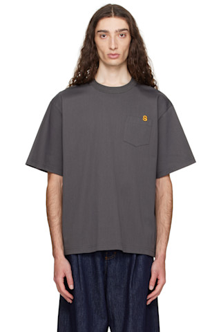 美品☆SPIEWAK sacai ポケット付き グレーTシャツ Lサイズ 美品☆SPIEWAK sacai ポケット付き グレーTシャツ Lサイズ