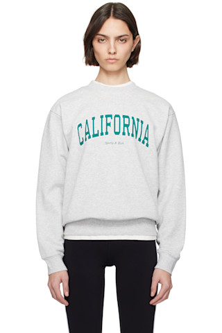 【人気!】Sporty & Rich グレー California スウェットシャツ 252446F098003_1.jpg