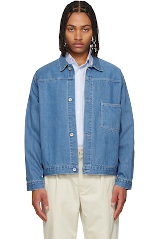 nanamicaのブルー ショート デニムジャケットがセール中