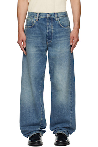 Sunflowerのブルー ワイド ツイスト ジーンズがセール中