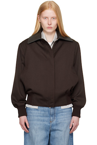 STELLA McCARTNEY バーガンディ ジャケット Stella McCartney: バーガンディ Twill Tailoring フィールド
