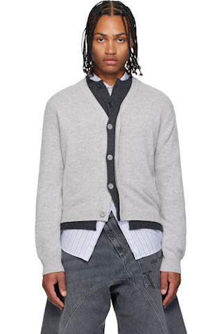 JW Anderson カーディガン サイズL JW Anderson サテンライニング カーディガン | パープル