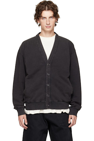 JW Andersonのブラック ガーメントダイ カーディガンがセール中