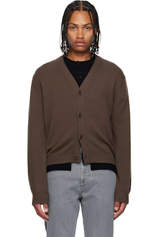 JW Andersonのブラウン コントラスト レイヤード カーディガンがセール中