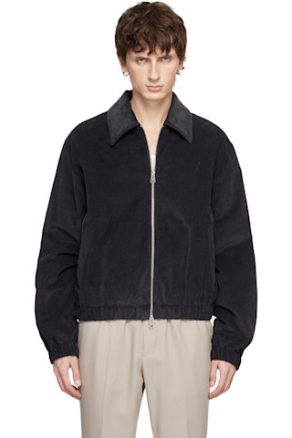 AMI Parisのグレー Ami de Coeur コットン パデッド ジップアップ