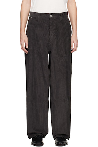 AMI Parisのグレー コットン ラージ フィット トラウザーズがセール中