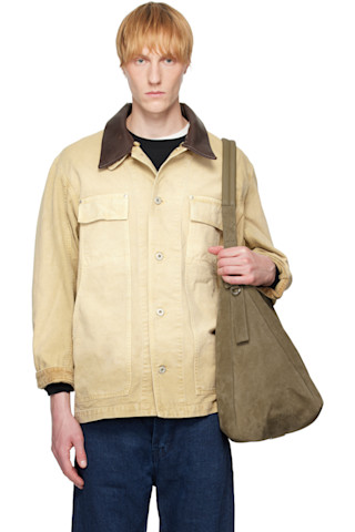 AURALEE: Beige Organic Cotton Duck Jacket | SSENSE AURALEE: Beige Organic Cotton Duck Jacket | SSENSE